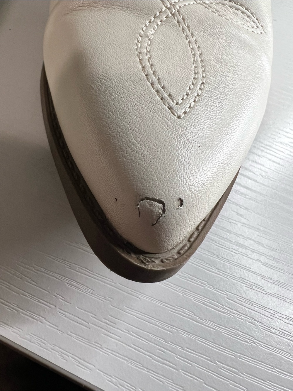 Indigo Rd Off-White Western Cowboy Boots 6.5M Mid-Calf - Picture 7 of 8